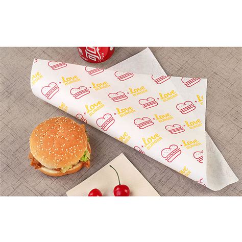 Pe Coated Greaseproof Burger Wrapping Paper Food Packaging Paper