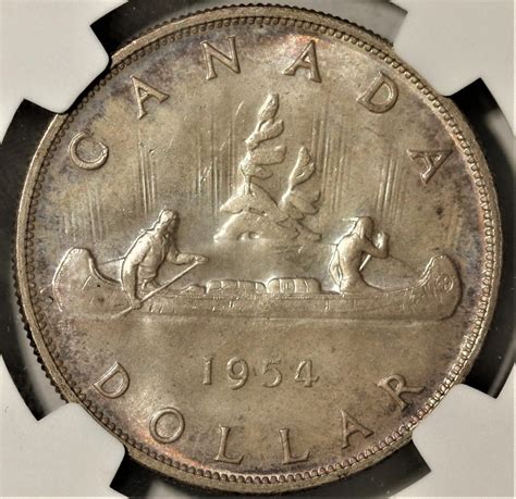 1954 CANADIAN DOLLAR NGC MS-65 - Bellisario Rare Coin Gallery | Top