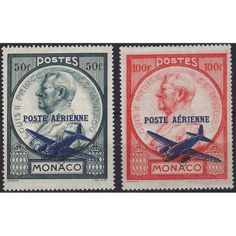 Monaco timbres poste aérienne N13 14 série neuf Philantologie