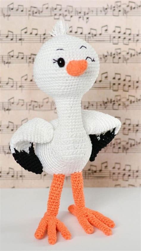 Sydney The Stork Crochet Pattern By Natalia Manfre Crochet Bird