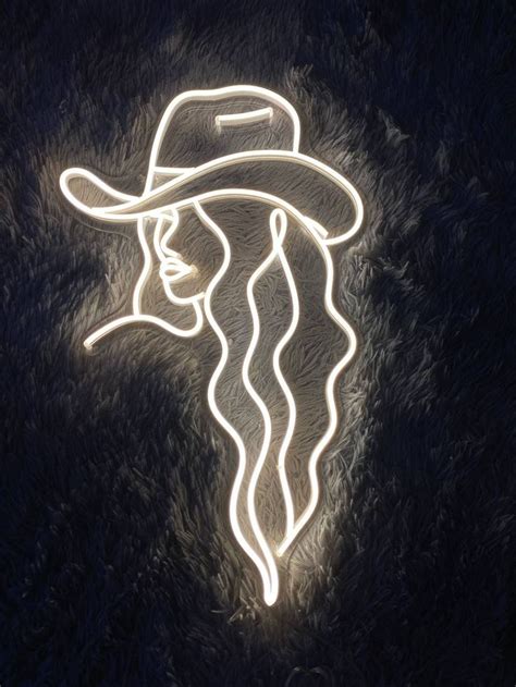 Cowgirl Neon Sign Cowgirl Neon Light Cowgirl Led Sign Cowgirl Led