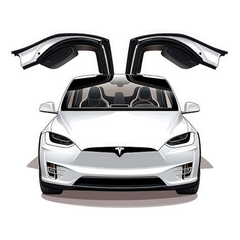 Premium Photo | Simplistic Cartoon Tesla Model X Vector Illustration ...