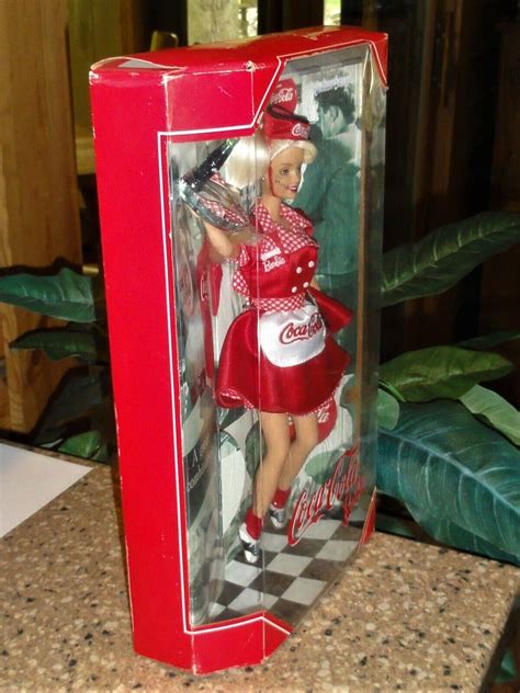 1998 Mattel Coca Cola Barbie Soda Waitress Doll Collector Edition