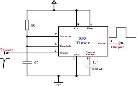 Monostable Multivibrator using 555 Timer - Electronics Circuit