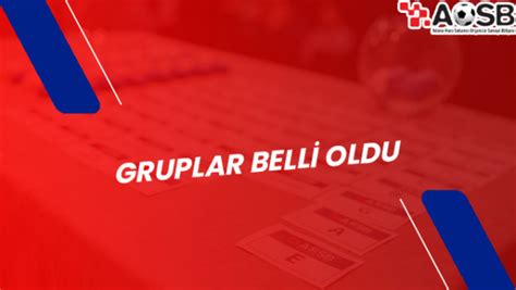 Gruplar belli oldu Aosb Spor Şenlikleri