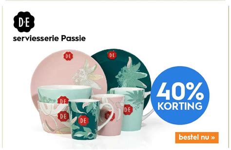 D E Serviesserie Passie 40 Korting Aanbieding Bij Blokker 1Folders Nl