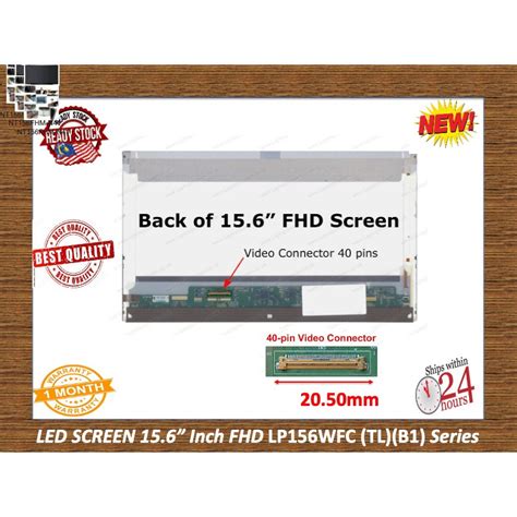 15 6 Inch 40 Pin FHD LED SCREEN For LP156WFC TL B1 N156HGE L11 REV