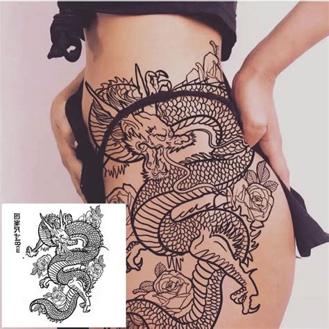 Dragon Tattoo For Women On Hip