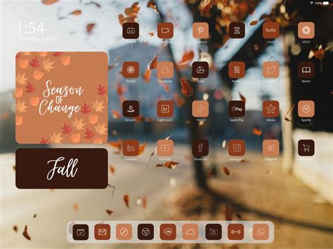 Ipad Ios Fall Aesthetic App Icons Pack Laconicearthlingshop Etsy