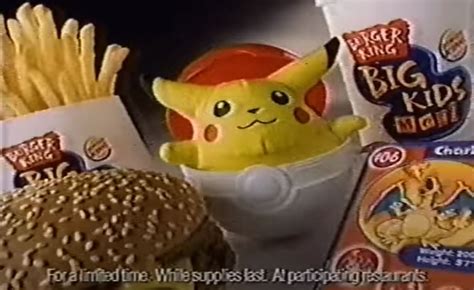 BURGER KING 1999 BIG KIDS MEAL - POKEMON TOYS COMMERCIAL - Nostalchicks