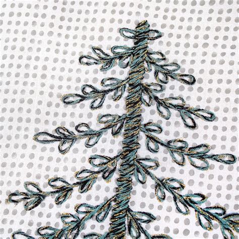 National Tree Company 52 in. Embroidered Evergreens Christmas Tree Skirt - Fortunoff Backyard Store