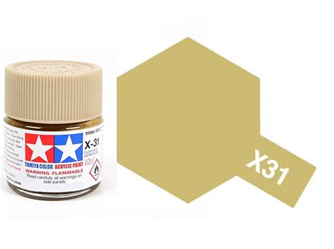 Tamiya Acrylic 81031 X 31 Titanium Gold 23Ml Gloss Tamiya Sklep