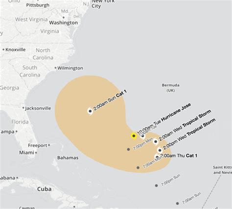 Hurricane Jose Track Live Watch Joses Path Mapped In Real Time