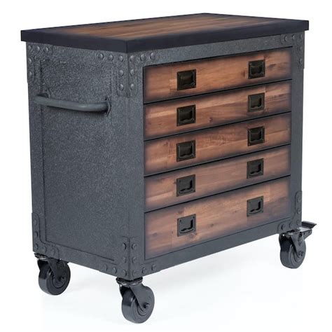 Duramax 36 In 5 Drawer Wood Top Roller Cabinet Tool Chest 68006 The Home Depot