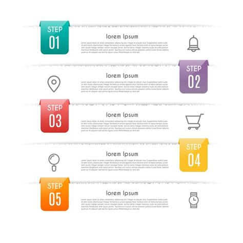 Infografía con 5 opciones pasos o procesos Vector Premium