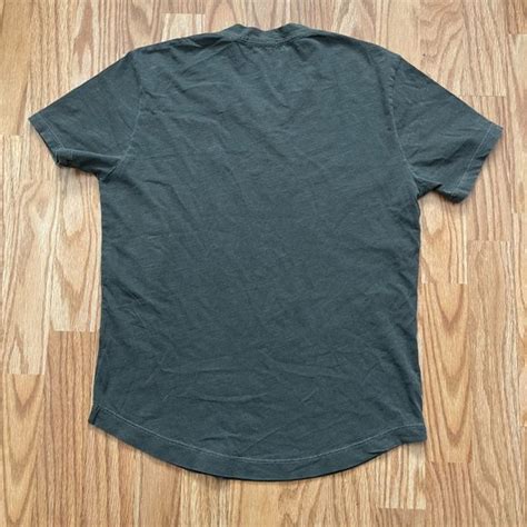 Buck Mason Shirts New Buck Mason Slub Curved Forest Green Vneck Tee