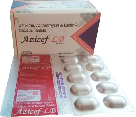 Cefixime Azithromycin Lactic Acid Bacillus Tablets At Rs 850 Box