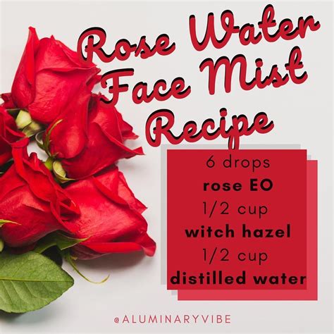 Rose Water Face Mist Recipe Rose Water Diy Rose Water Face Mist