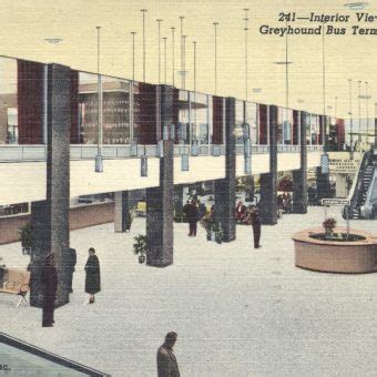 Greyhound Bus Terminal Interior - Chicago, Illinois interior mailed 1959 - Flashbak