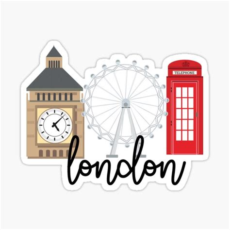 London Sticker For Sale By Emily Cope Redbubble