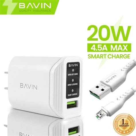 BAVIN PC372 20W Fast Universal Wall Charger Support Vooc Flash Charge W