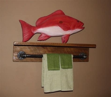 Reclaimed wood shelf towel bar bathroom shelf by ReclaimedWoodUSA