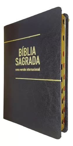 Bíblia Sagrada Nvi Letra Gigante Luxo Preta Índice Lateral