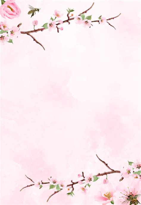 Blooming Sakura Wedding Invitations Card Png