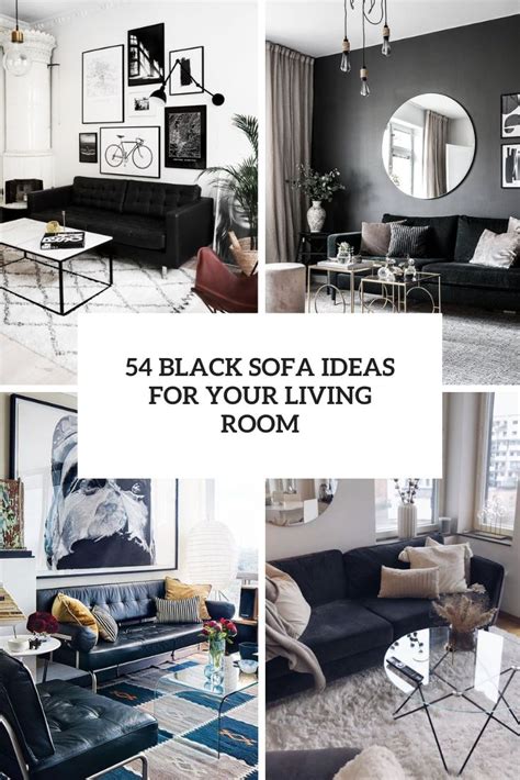 Living Room Ideas With Black Sofa | Bryont Blog