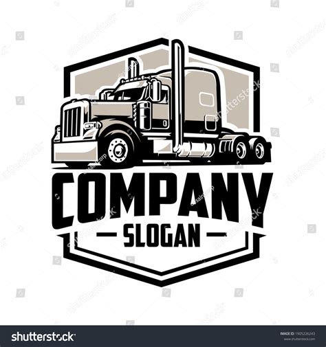 Trucking Company Logo Semi Truck Logo Stock Vector Royalty Free