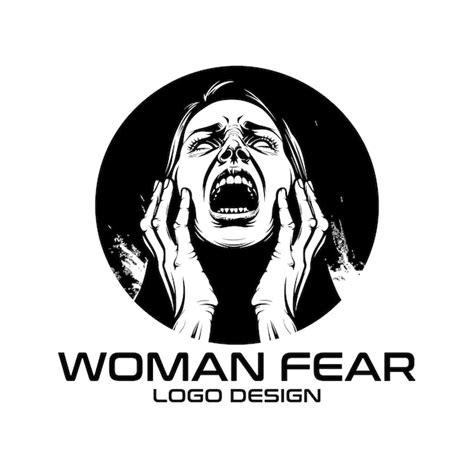 Premium Vector Woman Fear Vector Logo Design