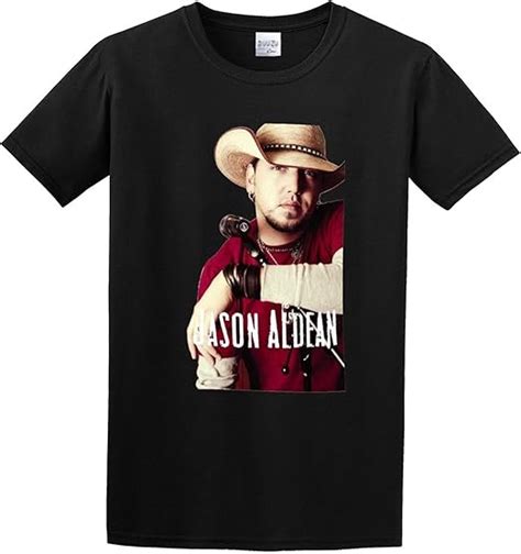 Mens We Love Jason Aldean Short Sleeves Tee Shirt Casual T Shirt Tops