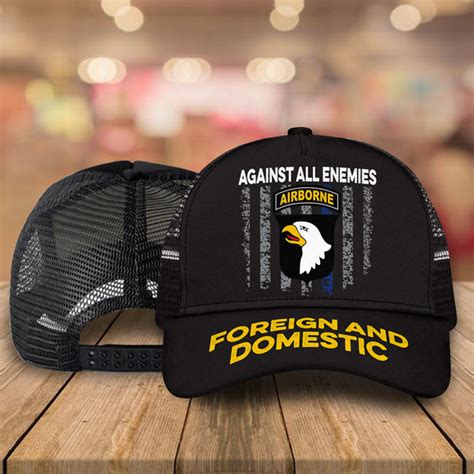 Veteran Custom Cap Against All Enemies Foreign And Domestic Personaliz