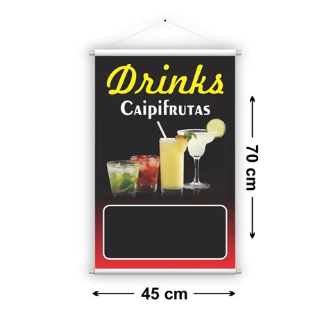 Banner De Drinks Caipifruta X Cm Modelo Pronto Reutiliz Vel Un