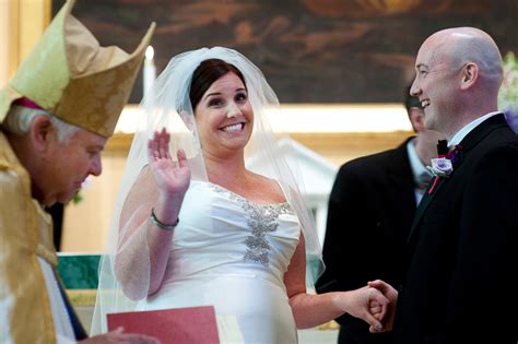 Catholic Wedding Ceremony With Stained Glass Windows Phila Rebecca