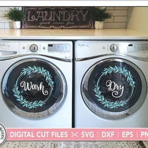 Laundry Room Decals Wash And Dry Vinyl Decals Laundry Etsy Laundry