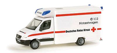 Herpa Mercedes Sprinter Ambulance Drk German Red Cross Ho Scale Model