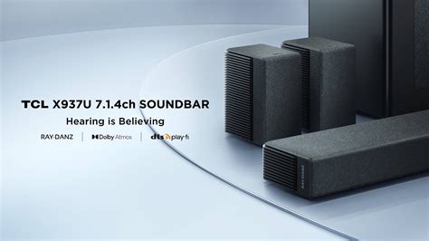 TCL Soundbar X937U 7 1 4 Channel Dolby Atmos Soundbar