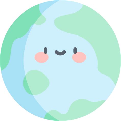 Earth Kawaii Flat Icon