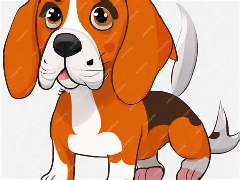 Premium Ai Image Free Vector Beagle Dog Cartoon On White Background