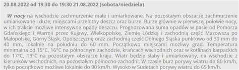 Imgw Pib Meteo Polska On Twitter Imgwlive Prognoza Na Noc