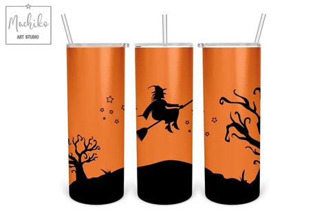 Halloween 20 Oz Skinny Tumbler Wrap Graphic By Sweetie Citrus Co · Creative Fabrica