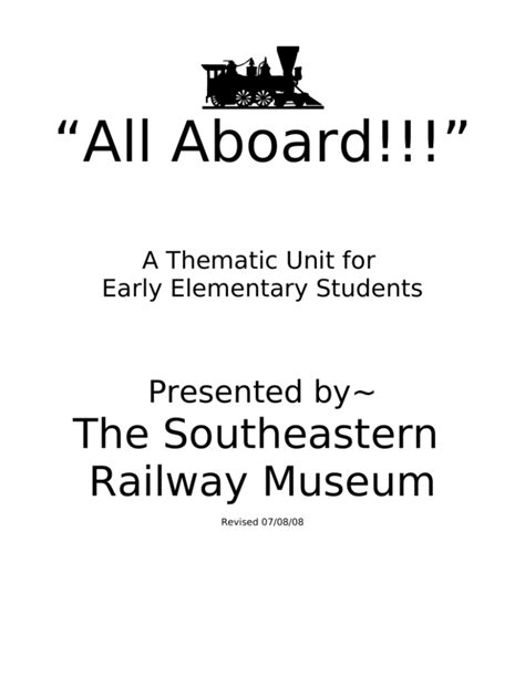 All Aboard!!! - the Southeastern Railway Museum