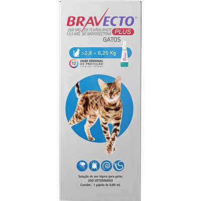 Antipulgas MSD Bravecto Transdermal Plus Para Gatos De 2 8 A 6 25 Kg