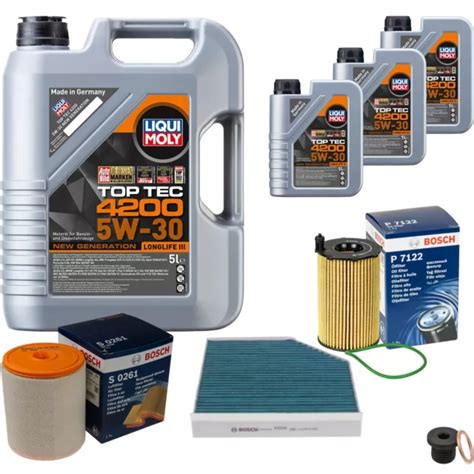 Bosch Inspection Set L Liqui Moly Top Tec W Pour Audi A