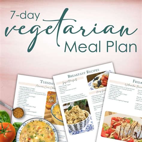 Free 7 Day Vegetarian Meal Plan Wonderful Whirl