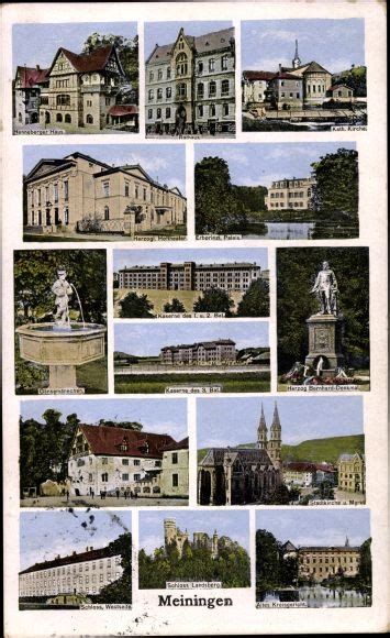 Ansichtskarte Postkarte Meiningen in Thüringen Rathaus akpool de