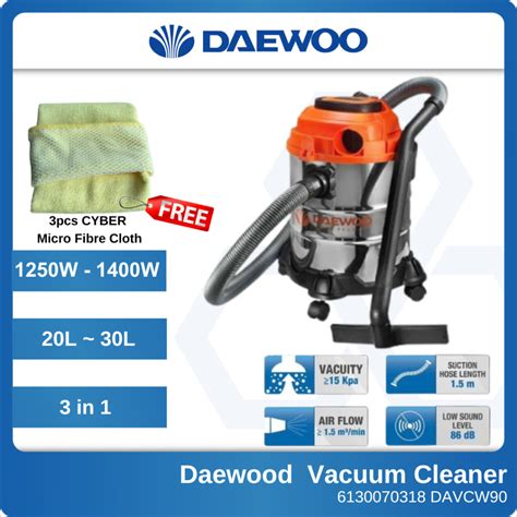 [offer] Daewoo Wet And Dry 20l Vacuum Cleaner With Blower Function 3 In 1