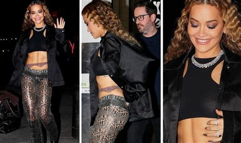 Rita Ora Flashes Underwear In See Through Look As Diamond Ring Shines