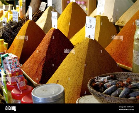 Spice Stall In Marrakech Souk Morocco Stock Photo Alamy